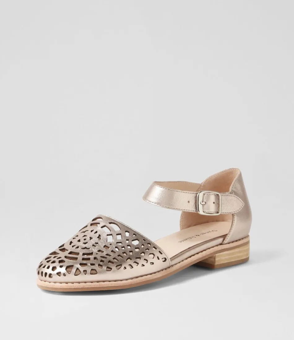 Women DJANGO & JULIETTE Flats<Averate Platino Leather Flat Shoes