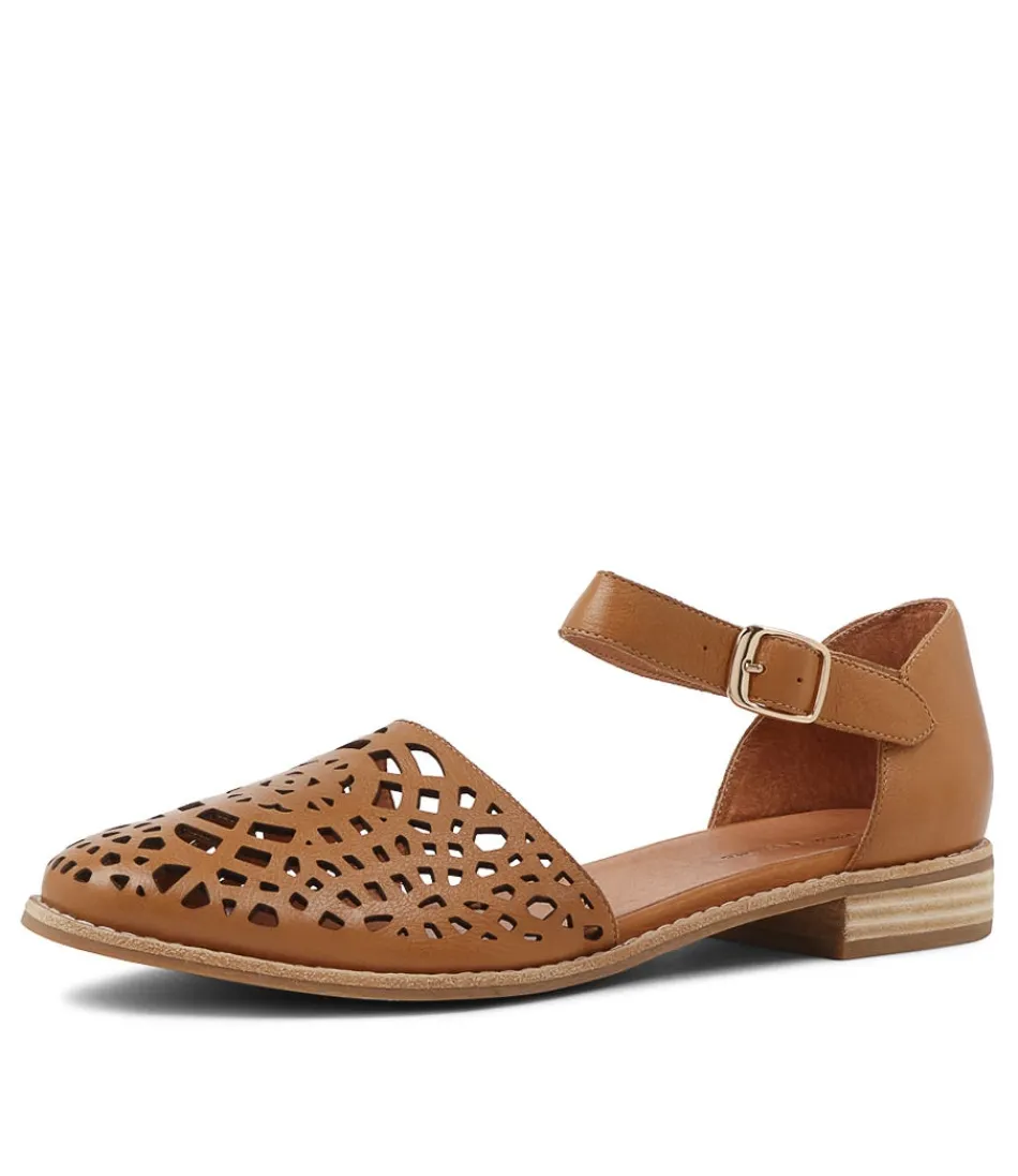 Women DJANGO & JULIETTE Flats<Averate Tan Leather Flat Shoes