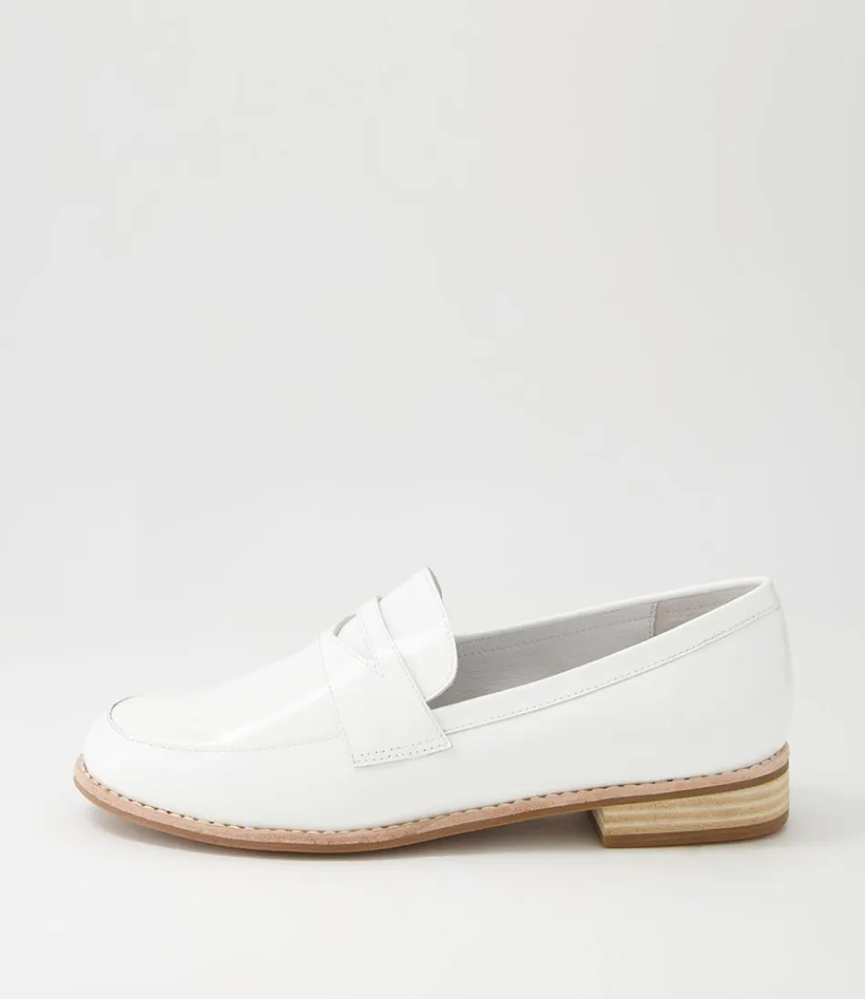 Women DJANGO & JULIETTE Loafers<Avetta White Patent Leather Loafers