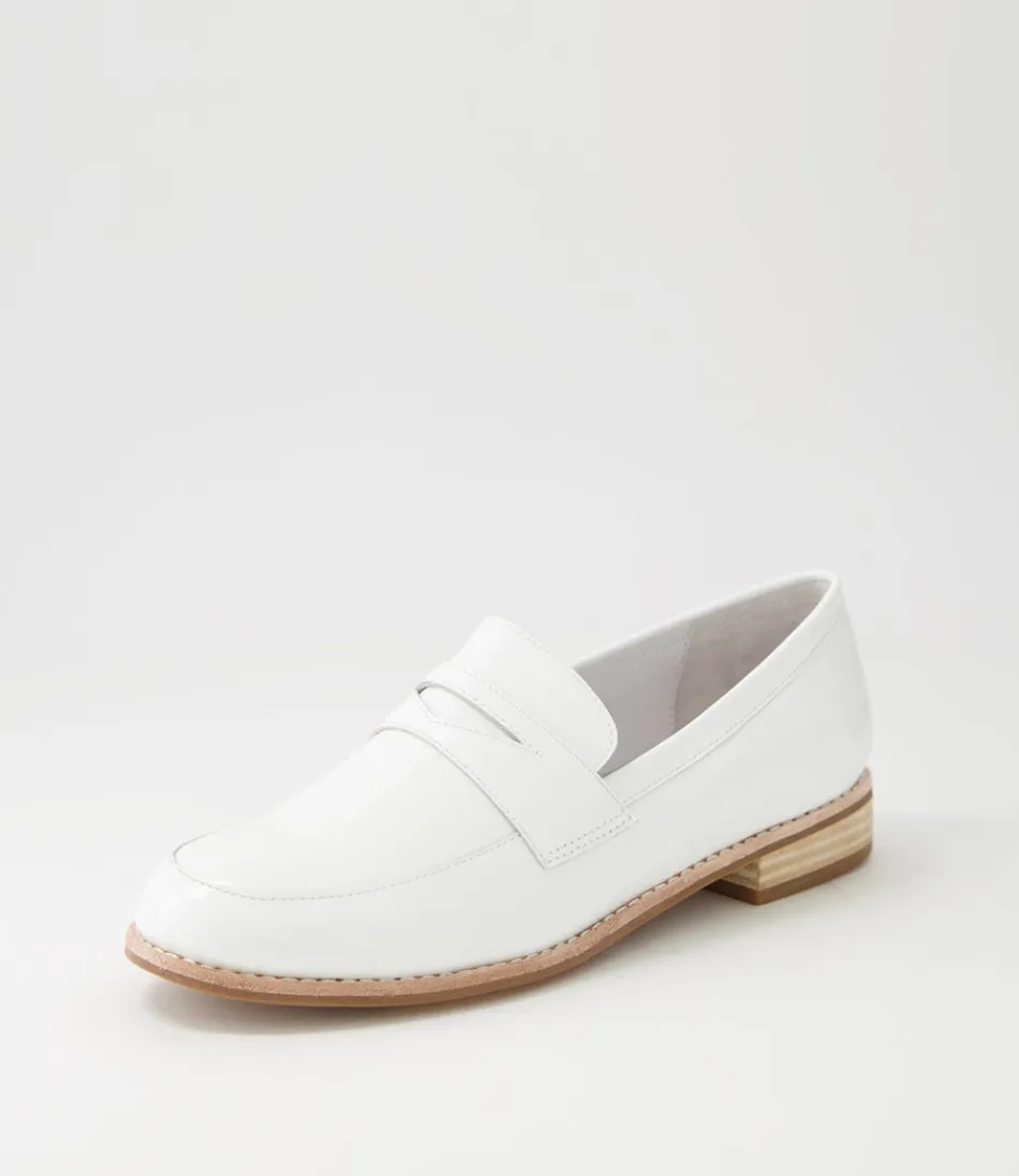 Women DJANGO & JULIETTE Loafers<Avetta White Patent Leather Loafers