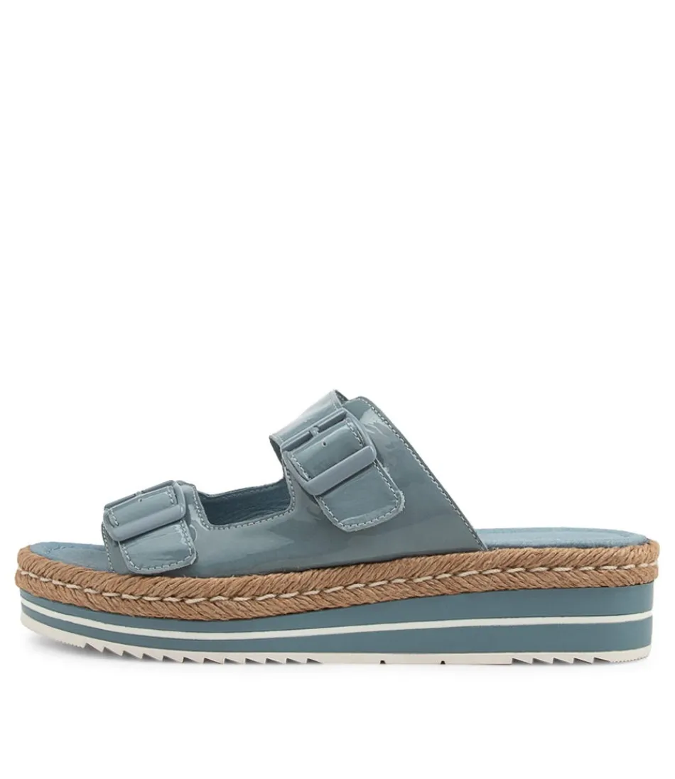 Women DJANGO & JULIETTE Espadrilles<Axel Denim Patent Leather Sandals