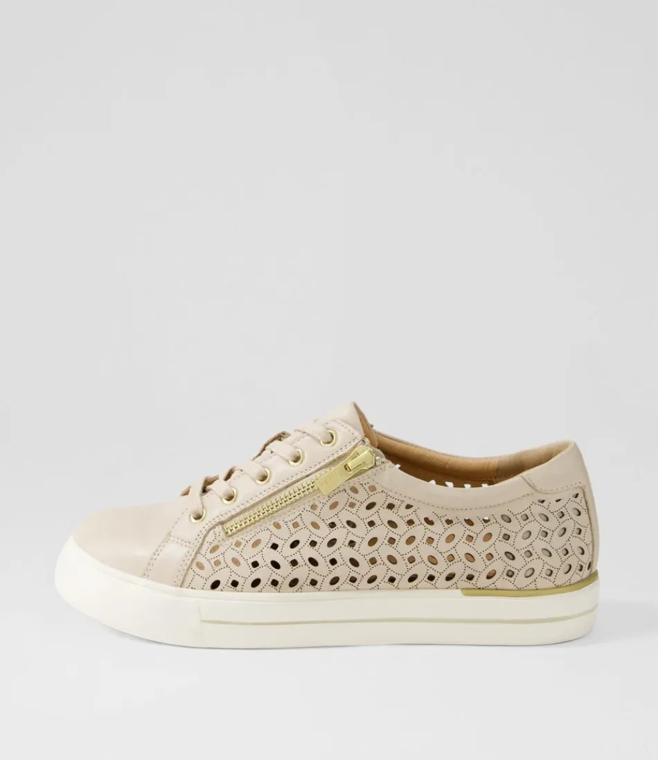 Women ZIERA Sneakers<Ayleen W Almond Leather Sneakers