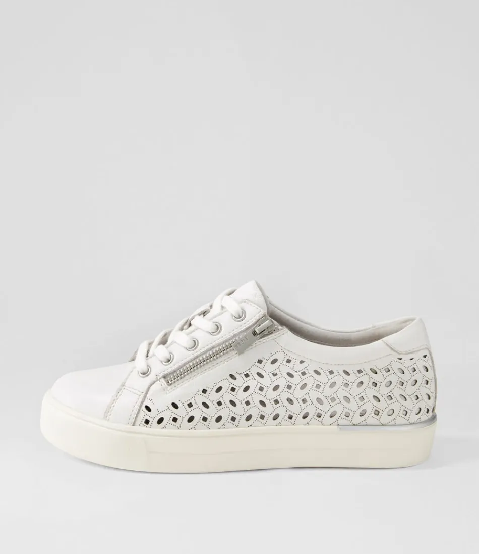 Women ZIERA Sneakers<Ayleen W White Leather Sneakers