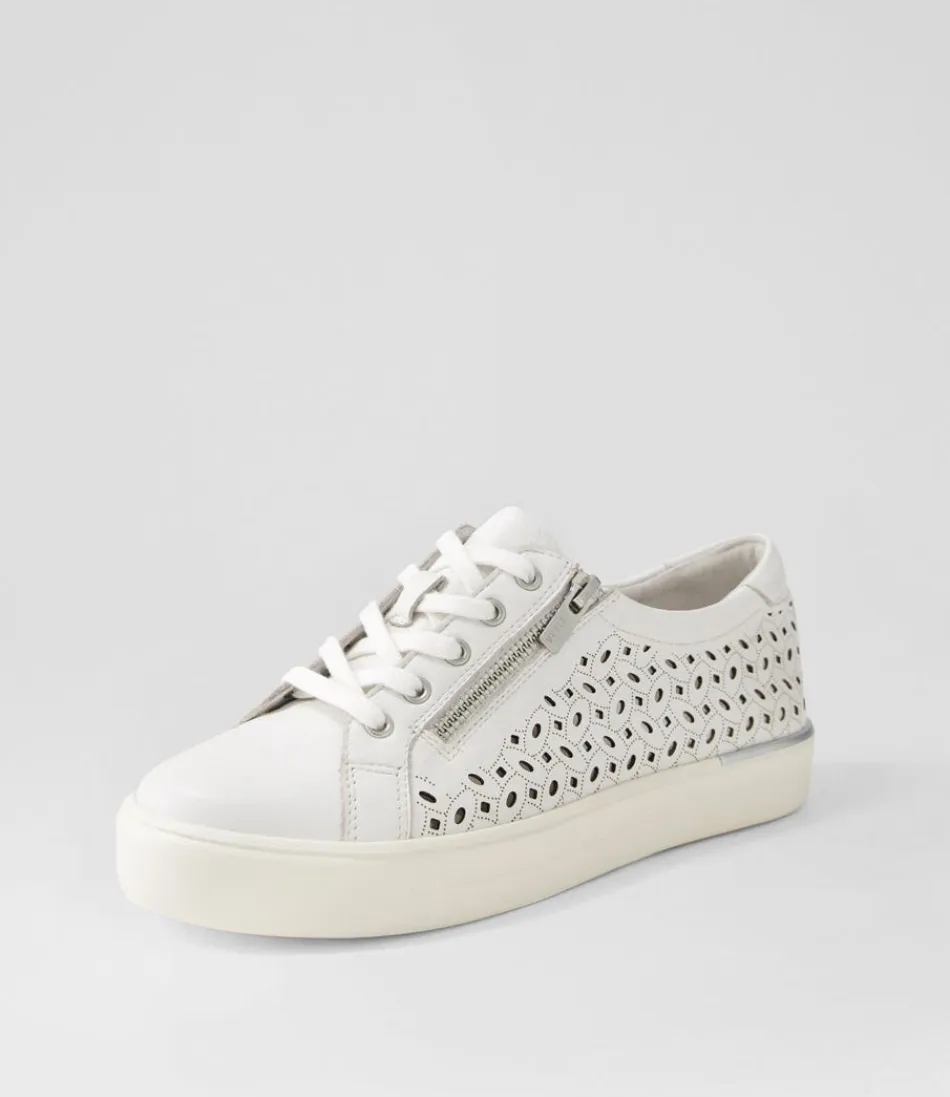 Women ZIERA Sneakers<Ayleen W White Leather Sneakers