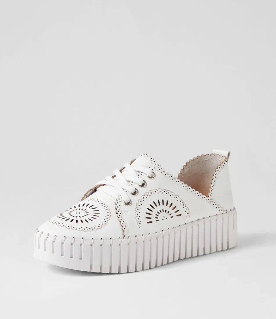 Women DJANGO & JULIETTE Sneakers<Bafia White Leather Sneakers