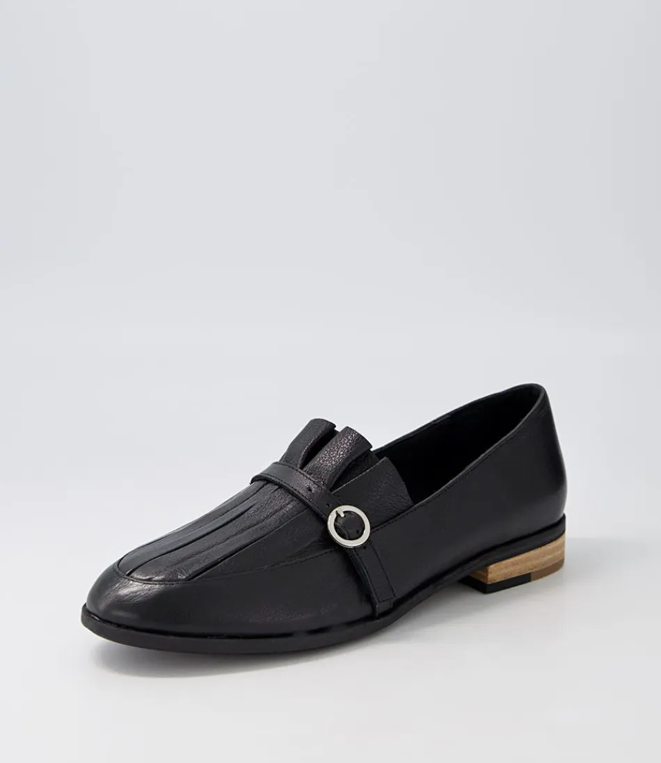 Women DJANGO & JULIETTE Loafers<Banzos Black Leather Loafers