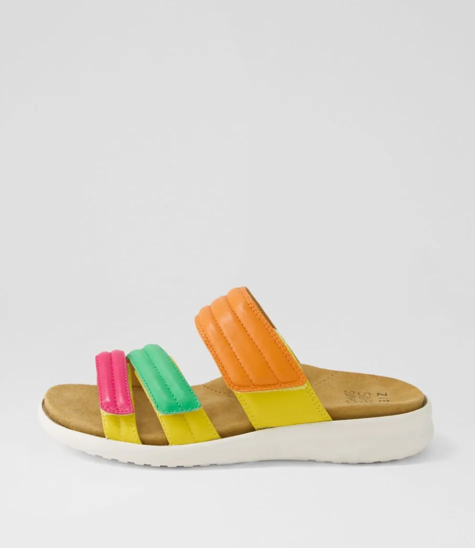 Women ZIERA Wedges<Barbra Xw Bright Multi Leather Slides