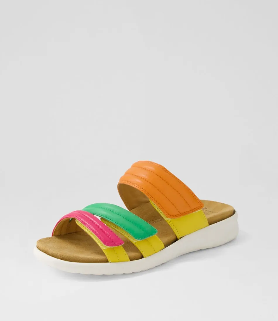 Women ZIERA Wedges<Barbra Xw Bright Multi Leather Slides