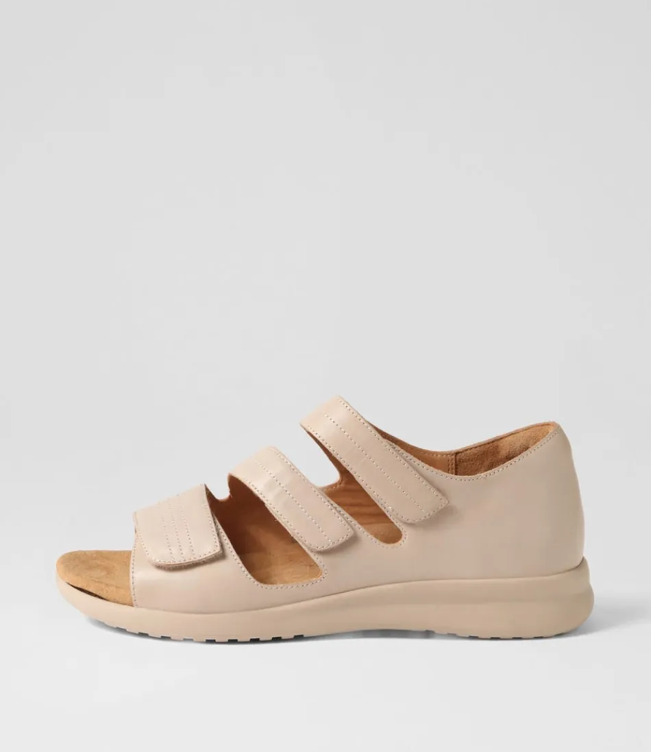 Women ZIERA Sandals<Bardot Xw Almond Leather Sandals