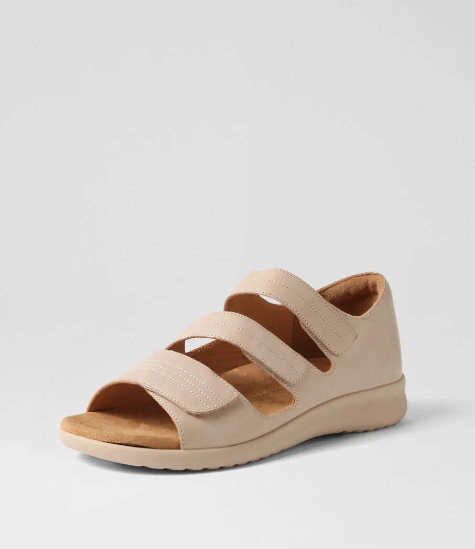 Women ZIERA Sandals<Bardot Xw Almond Leather Sandals