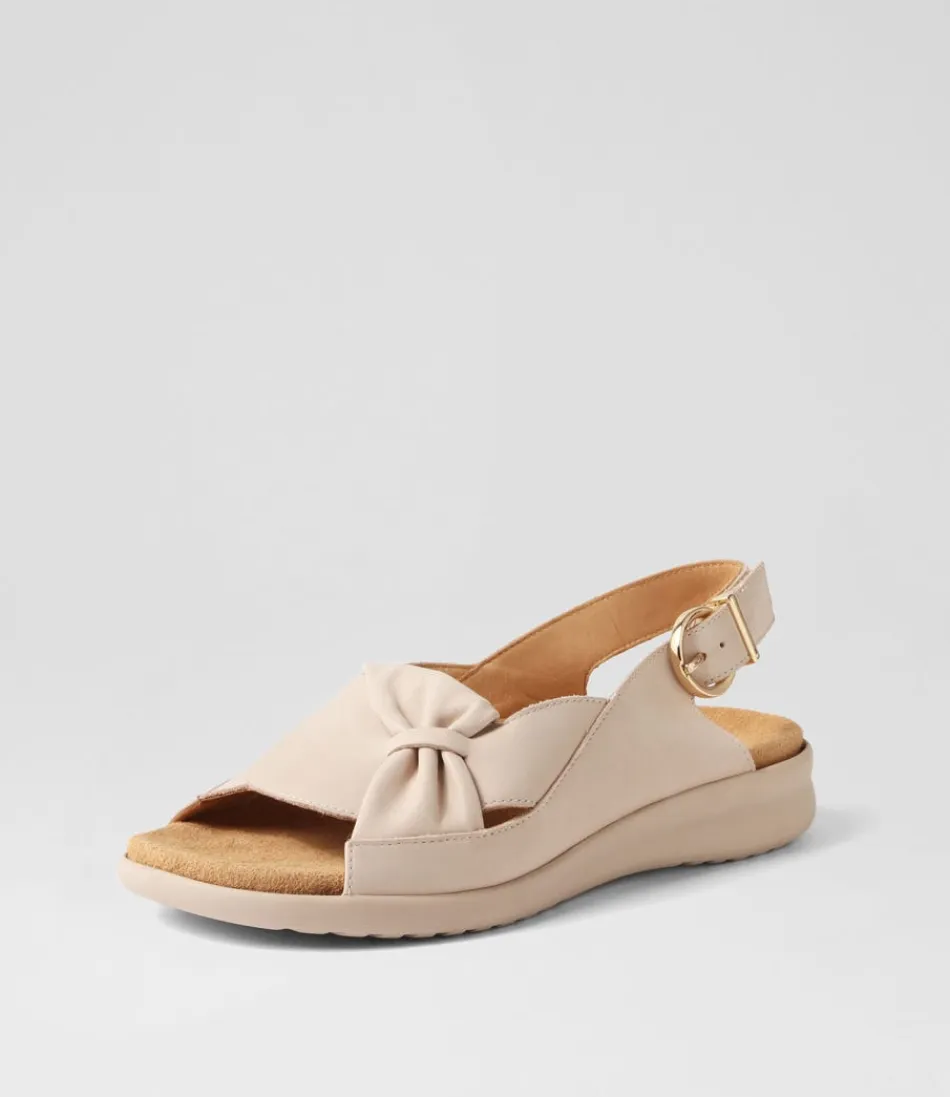 Women ZIERA Wedges<Bari Xw Almond Leather Sandals