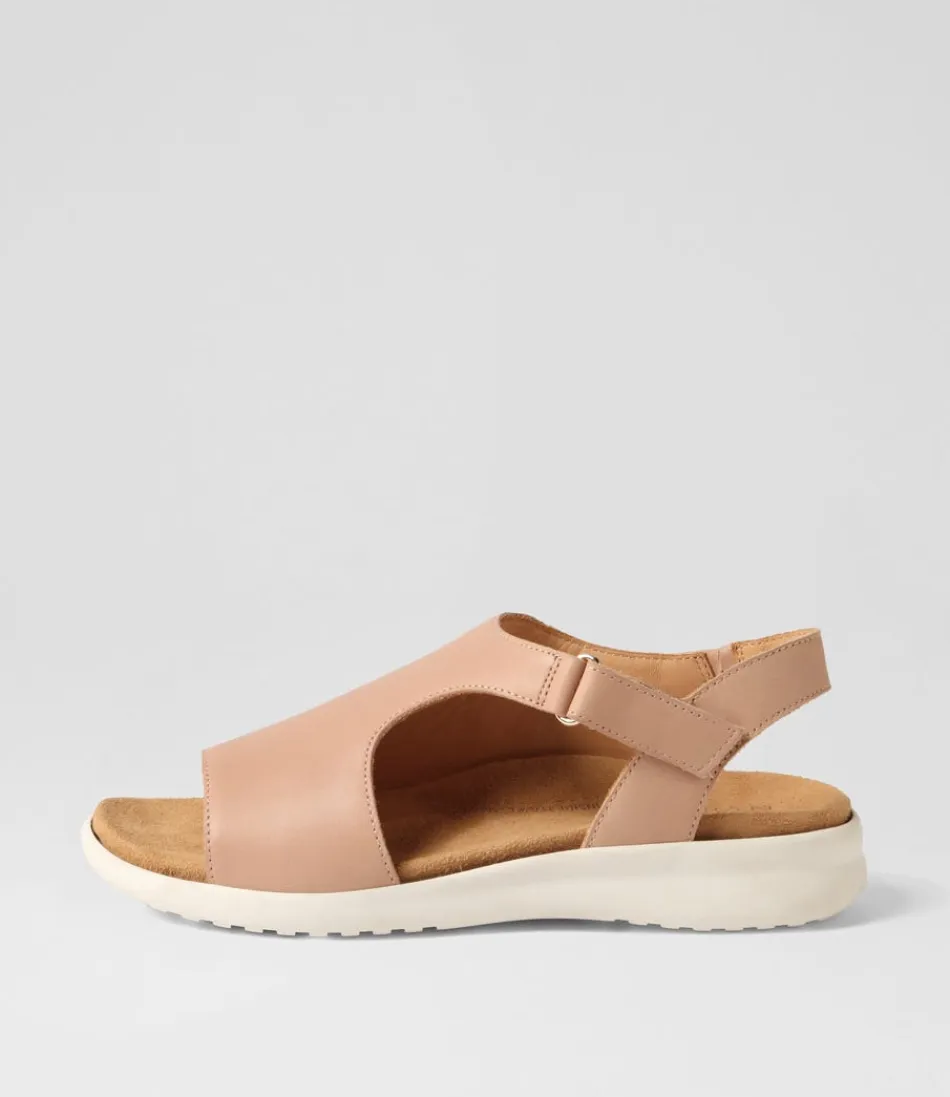 Women ZIERA Wedges<Basma Xw Cafe White Leather Sandals