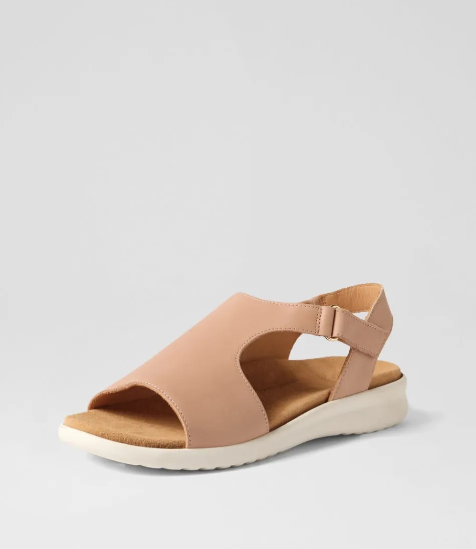 Women ZIERA Wedges<Basma Xw Cafe White Leather Sandals