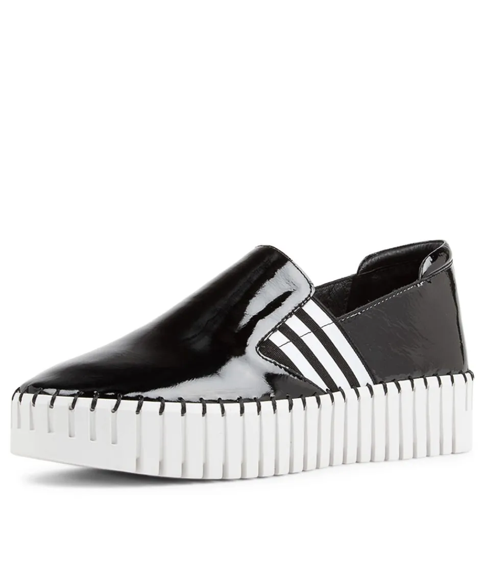 Women DJANGO & JULIETTE Sneakers<Becca Black White Patent Leather Sneakers