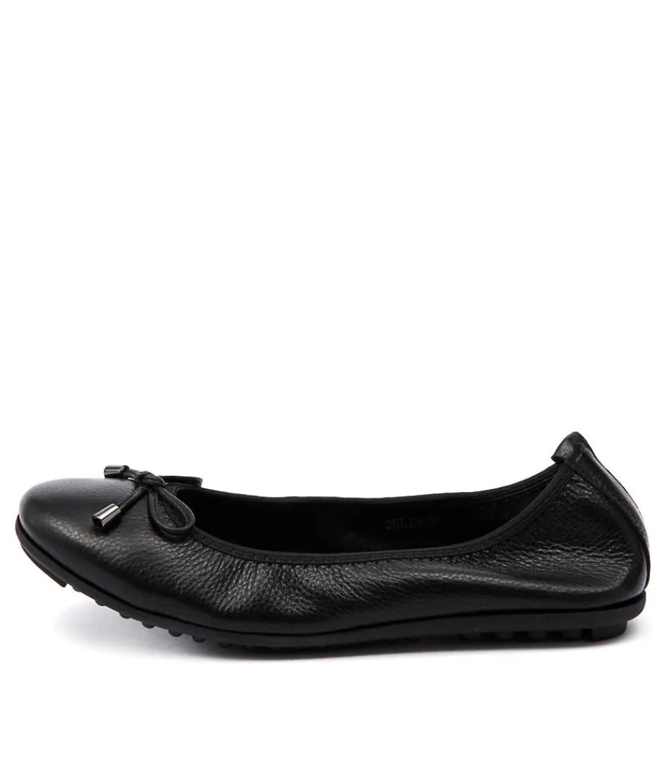 Women DJANGO & JULIETTE Flats<Belin Black Leather