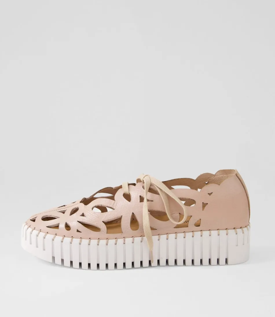 Women DJANGO & JULIETTE Sneakers<Bello Rose White Leather Sneakers