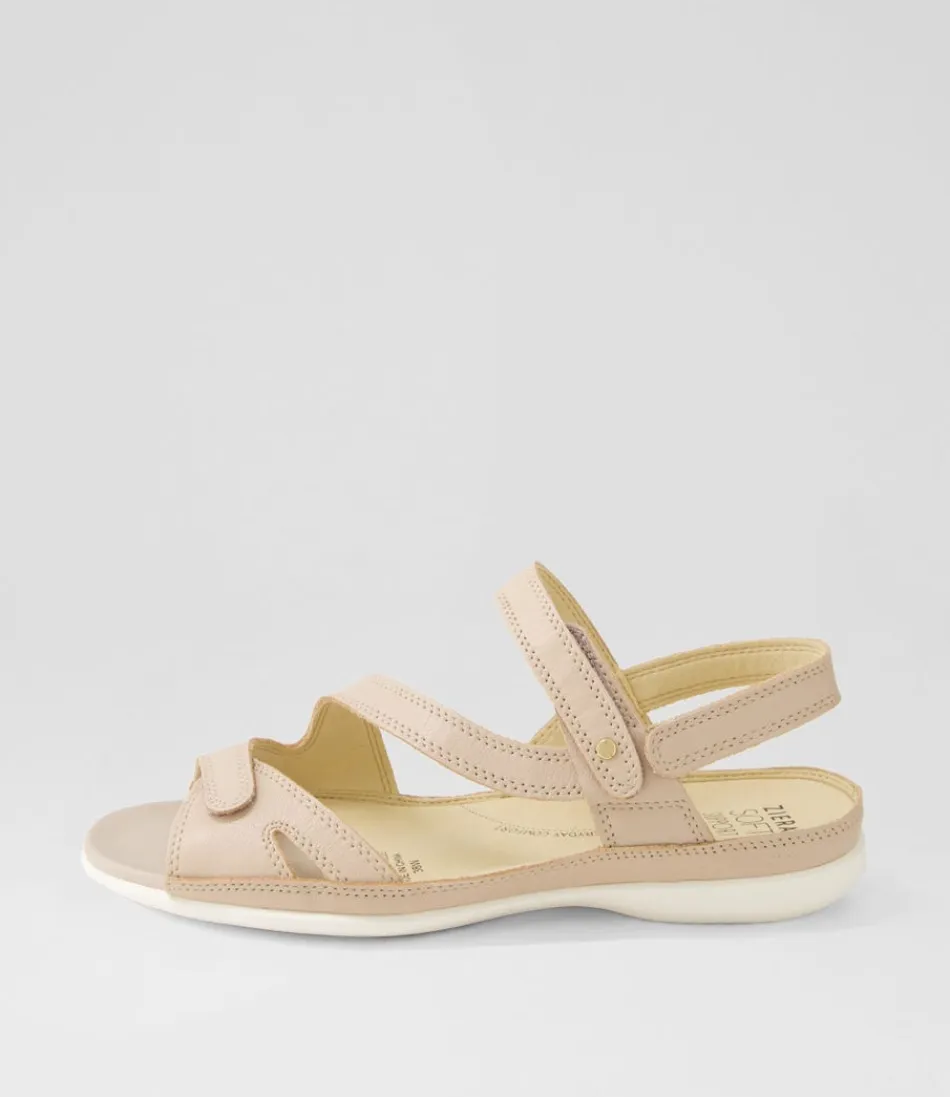 Women ZIERA Wedges<Belta W Nude Leather Sandals