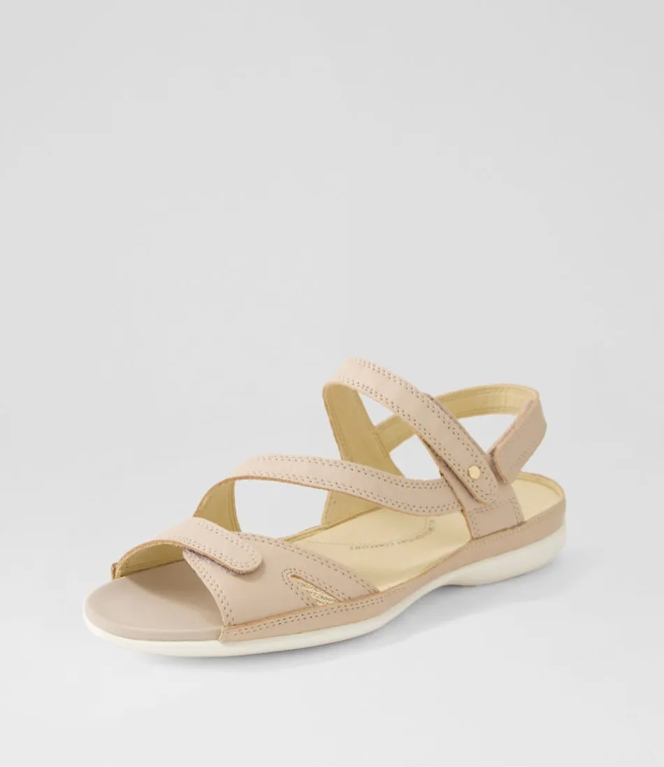 Women ZIERA Wedges<Belta W Nude Leather Sandals