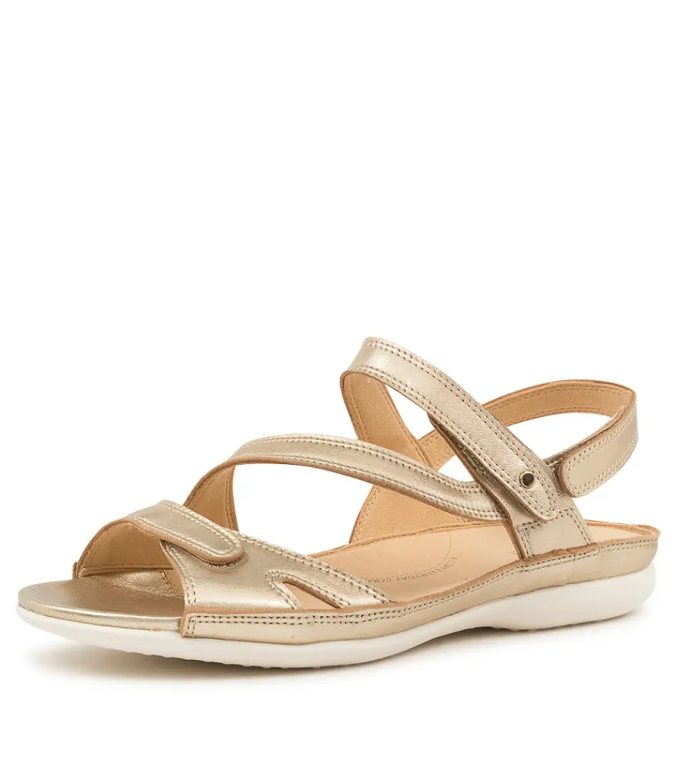 Women ZIERA Wedges<Belta W Pale Gold Leather