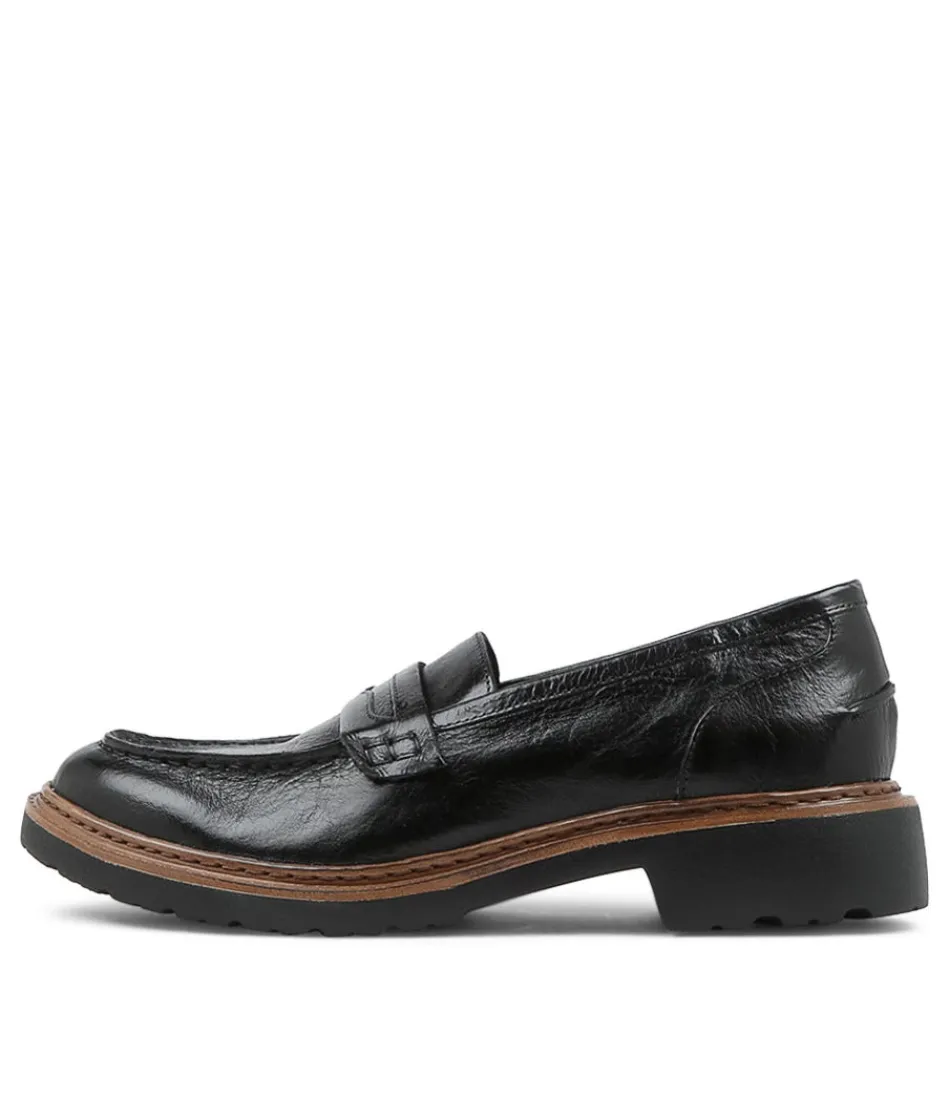 Women DJANGO & JULIETTE Loafers<Benicio Black Leather Loafers