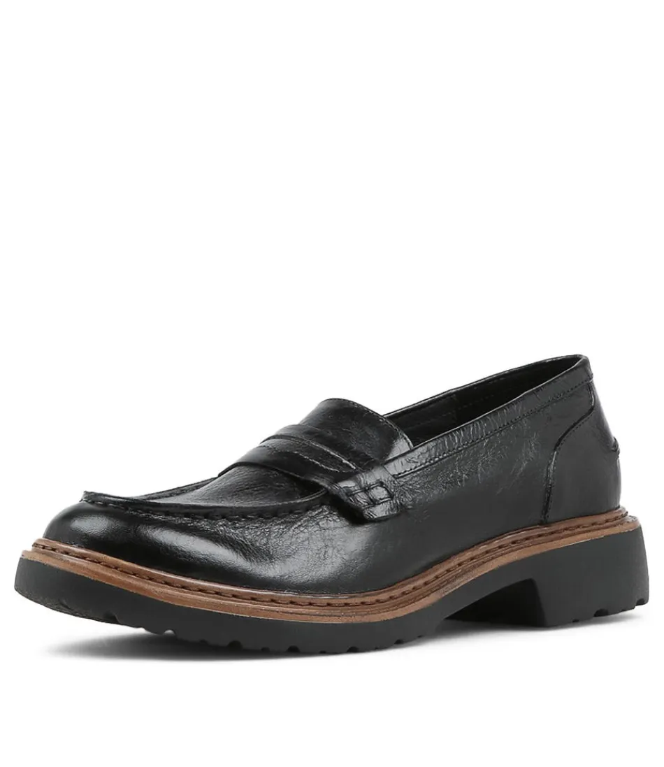 Women DJANGO & JULIETTE Loafers<Benicio Black Leather Loafers