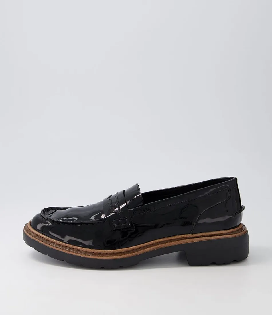 Women DJANGO & JULIETTE Loafers<Benicio Black Patent Leather Loafers