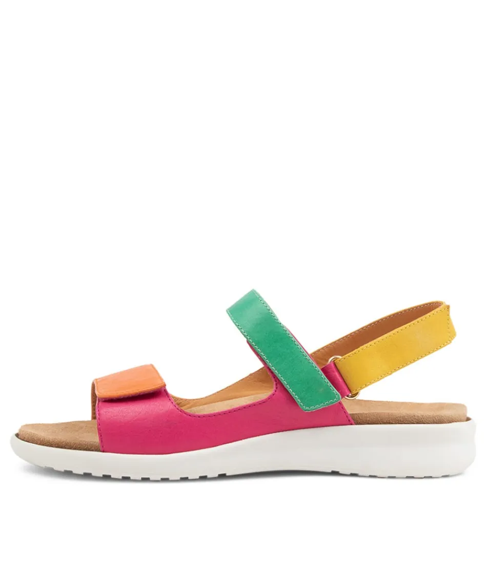 Women ZIERA Wedges<Benji Xw Bright Multi Leather Sandals