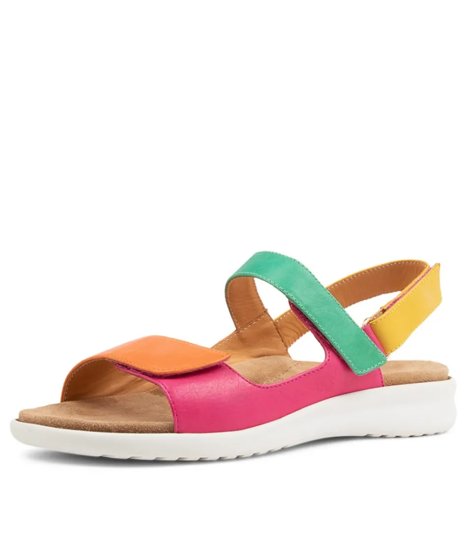 Women ZIERA Wedges<Benji Xw Bright Multi Leather Sandals