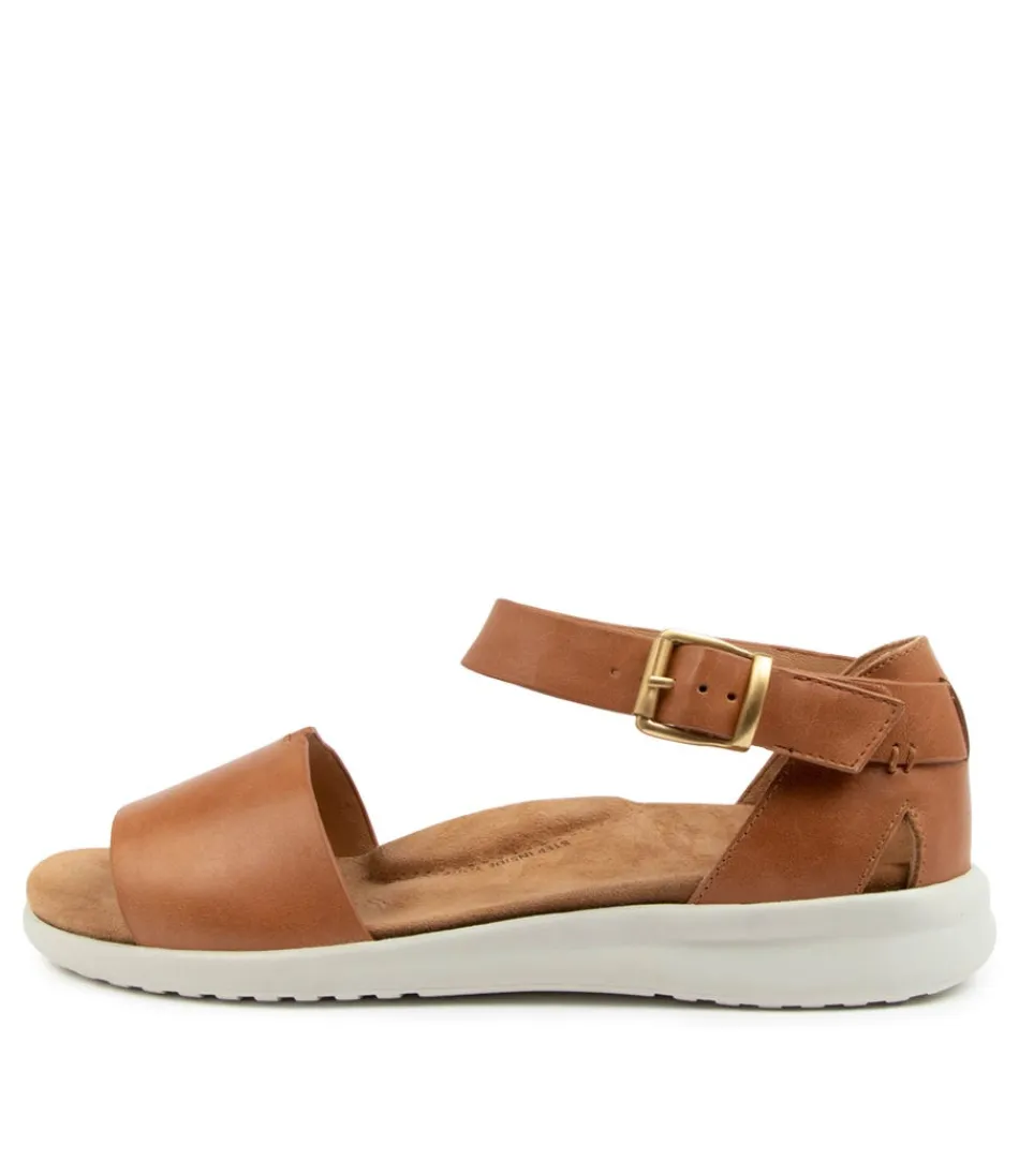 Women ZIERA Wedges<Beverly Xw Tan-White Leather Sandals