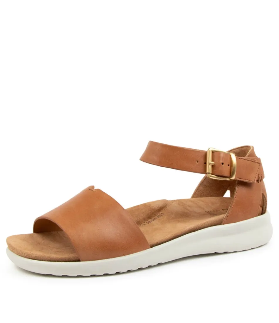 Women ZIERA Wedges<Beverly Xw Tan-White Leather Sandals