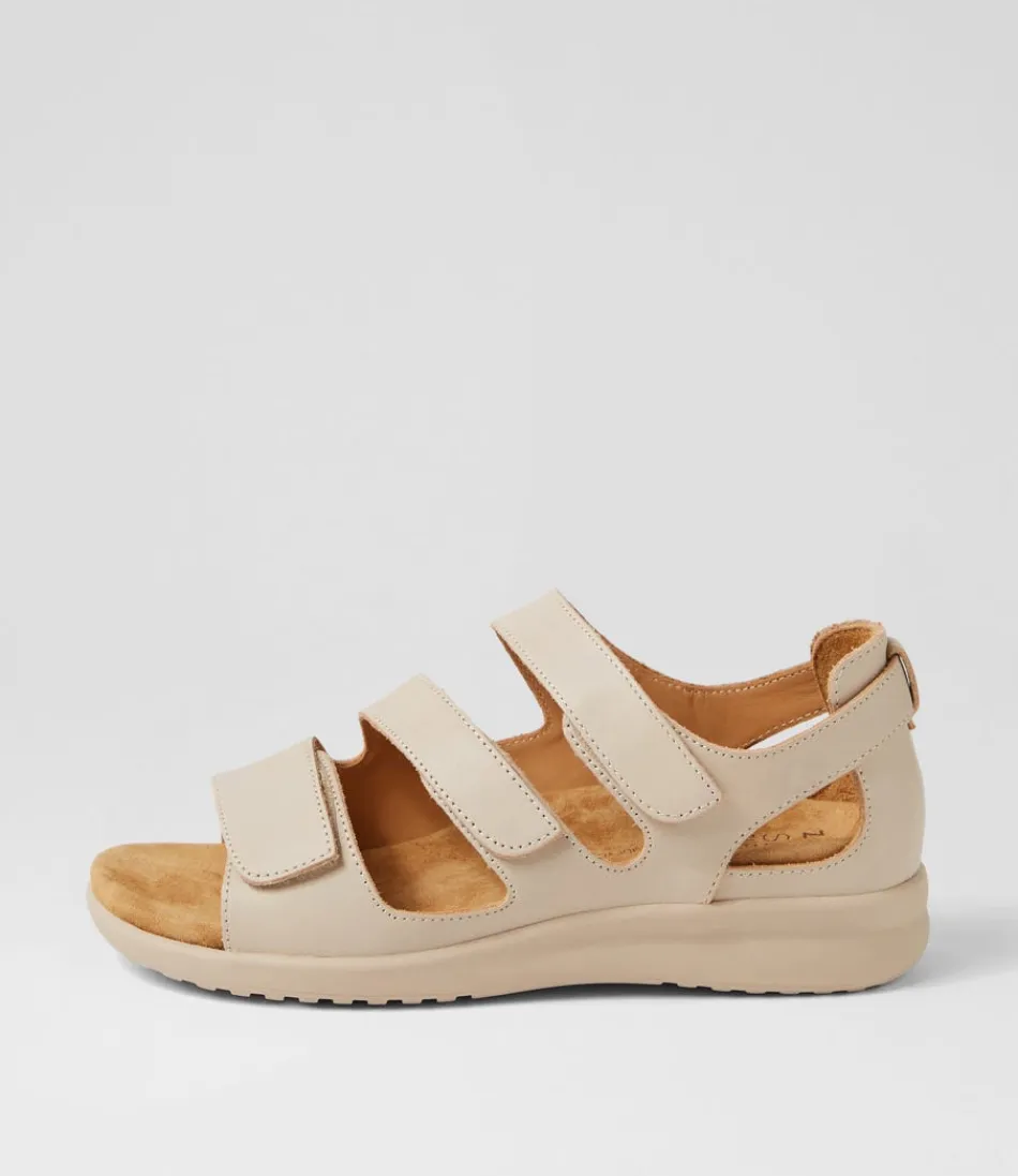 Women ZIERA Flats<Bexleys Xw Almond Leather Sandals