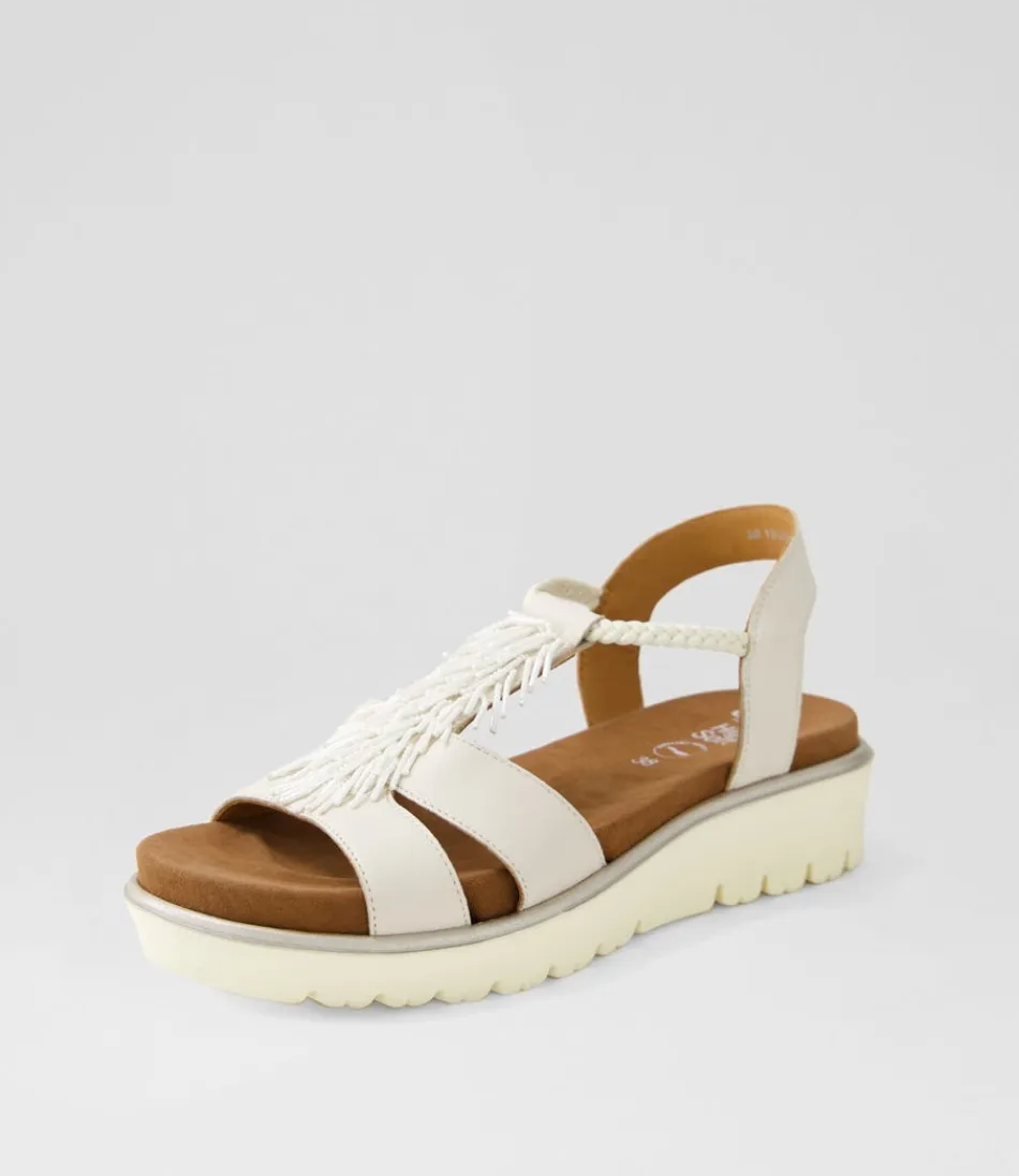 Women ARA Comfort<Bilbao 12 Cream Leather Sandals