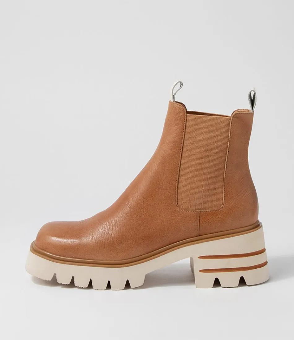 Women DJANGO & JULIETTE Boots<Breda Tan Vanilla Box Leather Chelsea Boots