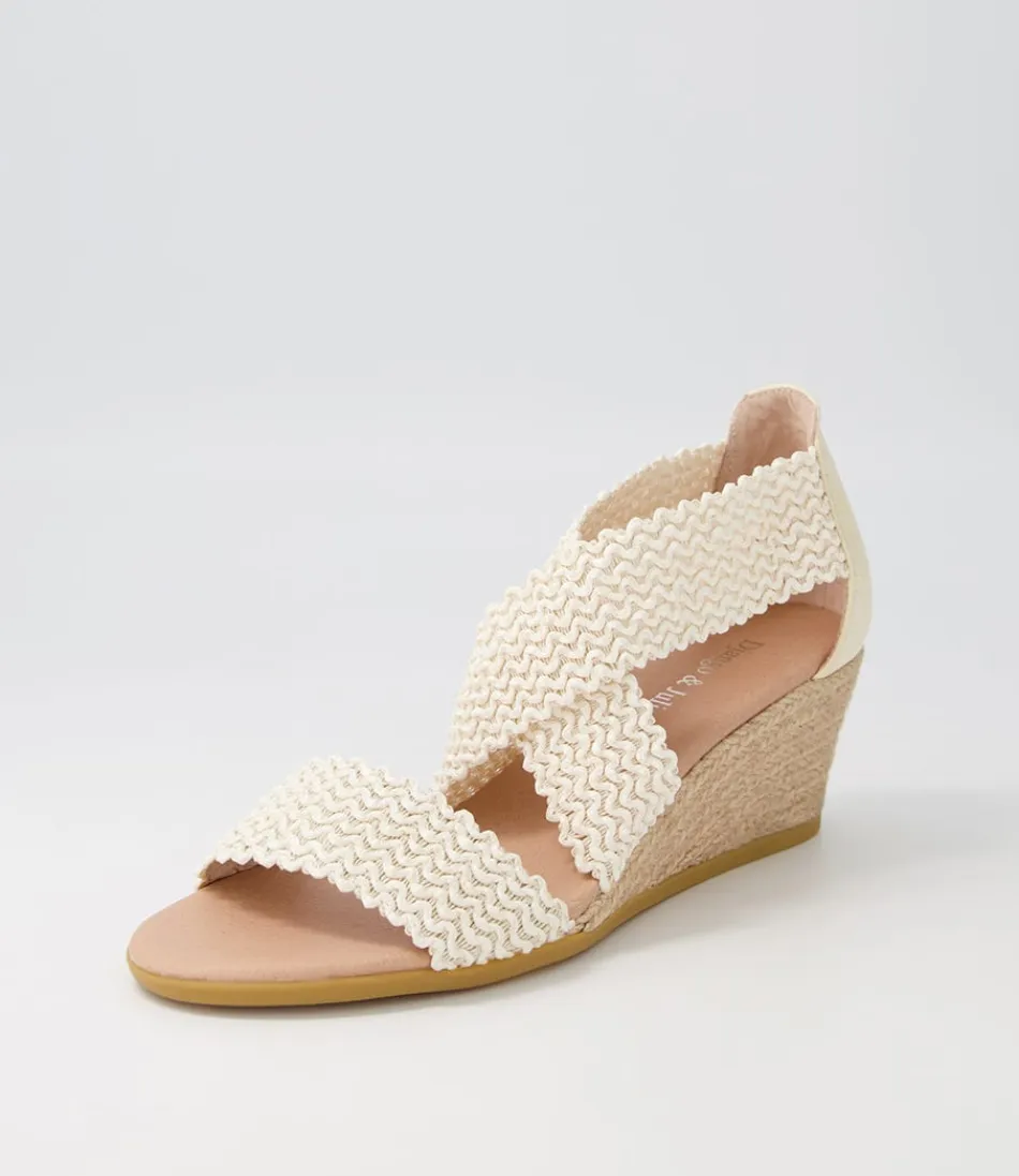 Women DJANGO & JULIETTE Wedges<Briage Natural Weave Elastic Leather Espadrilles