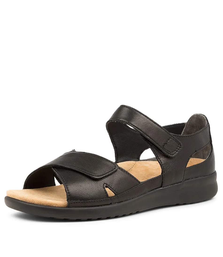 Women ZIERA Wedges<Bronn Xw Blk-Blk Leather