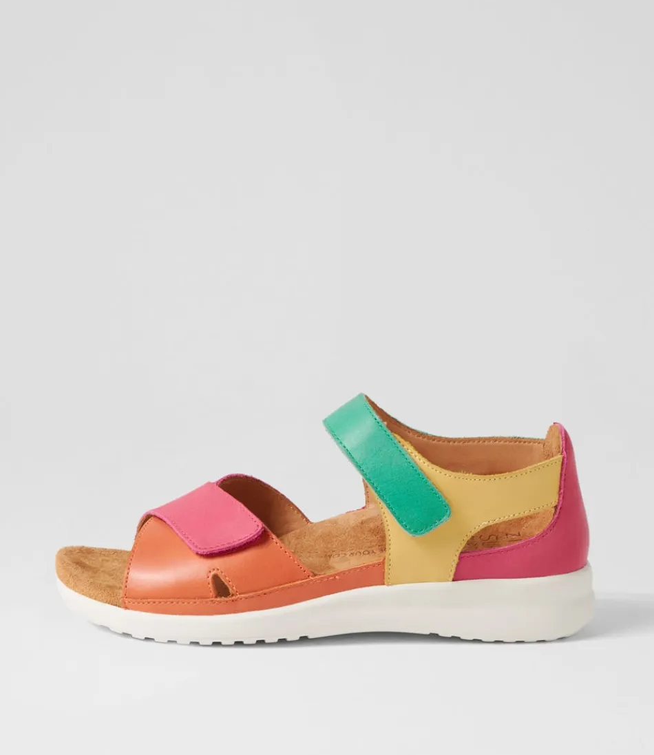 Women ZIERA Wedges<Bronn Xw Bright Multi Leather Sandals