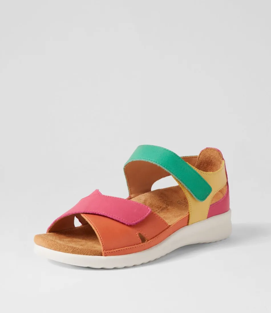 Women ZIERA Wedges<Bronn Xw Bright Multi Leather Sandals