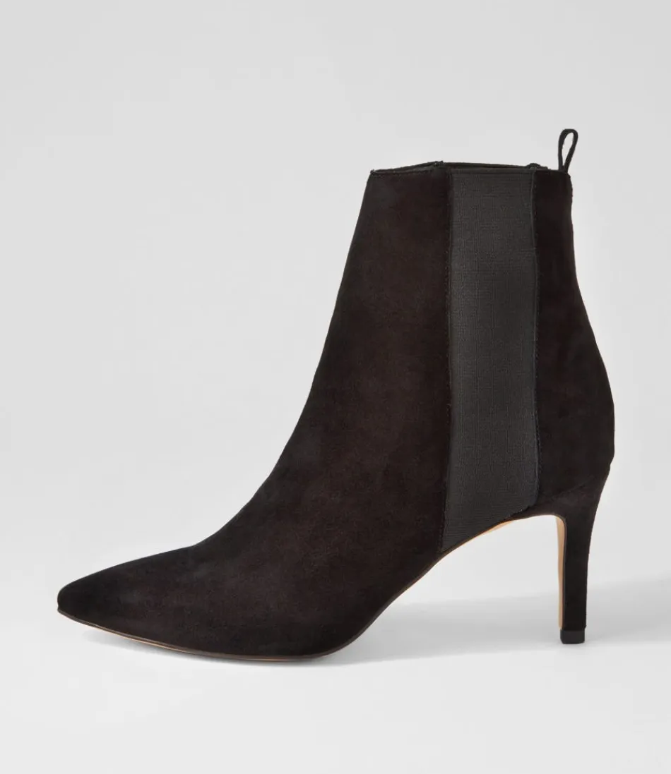 Women TOP END Boots<Bryann Black Suede Elastic Chelsea Boots