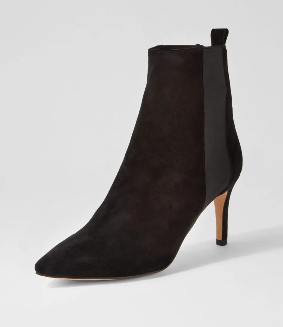 Women TOP END Boots<Bryann Black Suede Elastic Chelsea Boots