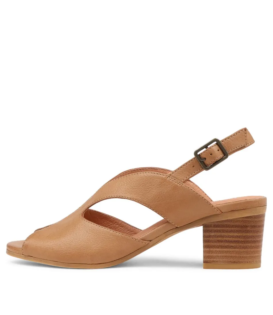 Women DJANGO & JULIETTE Heels<Bubba Dark Tan Leather Sandals