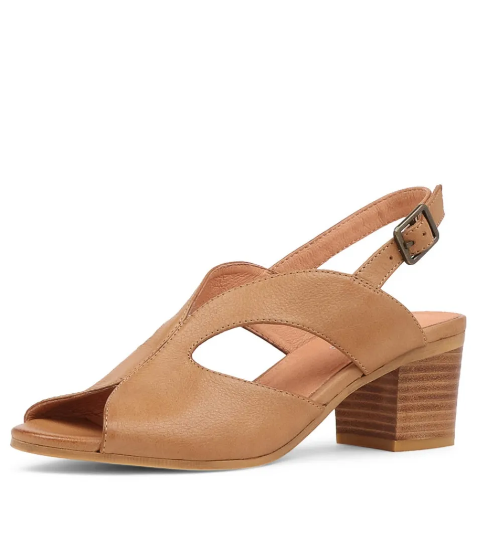 Women DJANGO & JULIETTE Heels<Bubba Dark Tan Leather Sandals