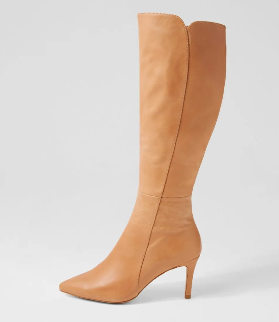 Women TOP END Boots<Buel Cappuccino Leather Knee High Boots