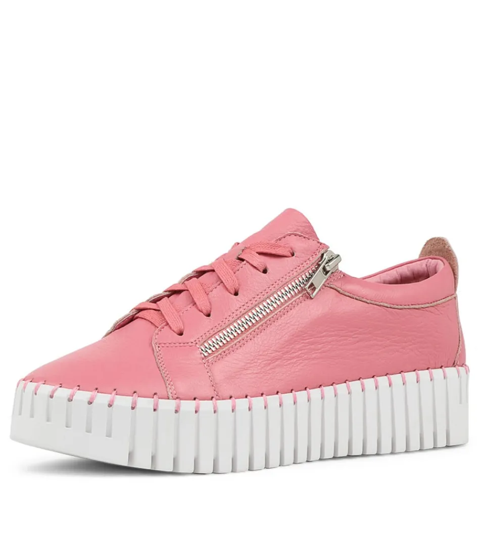 Women DJANGO & JULIETTE Sneakers<Bump Pretty Pink Leather Sneakers Ws