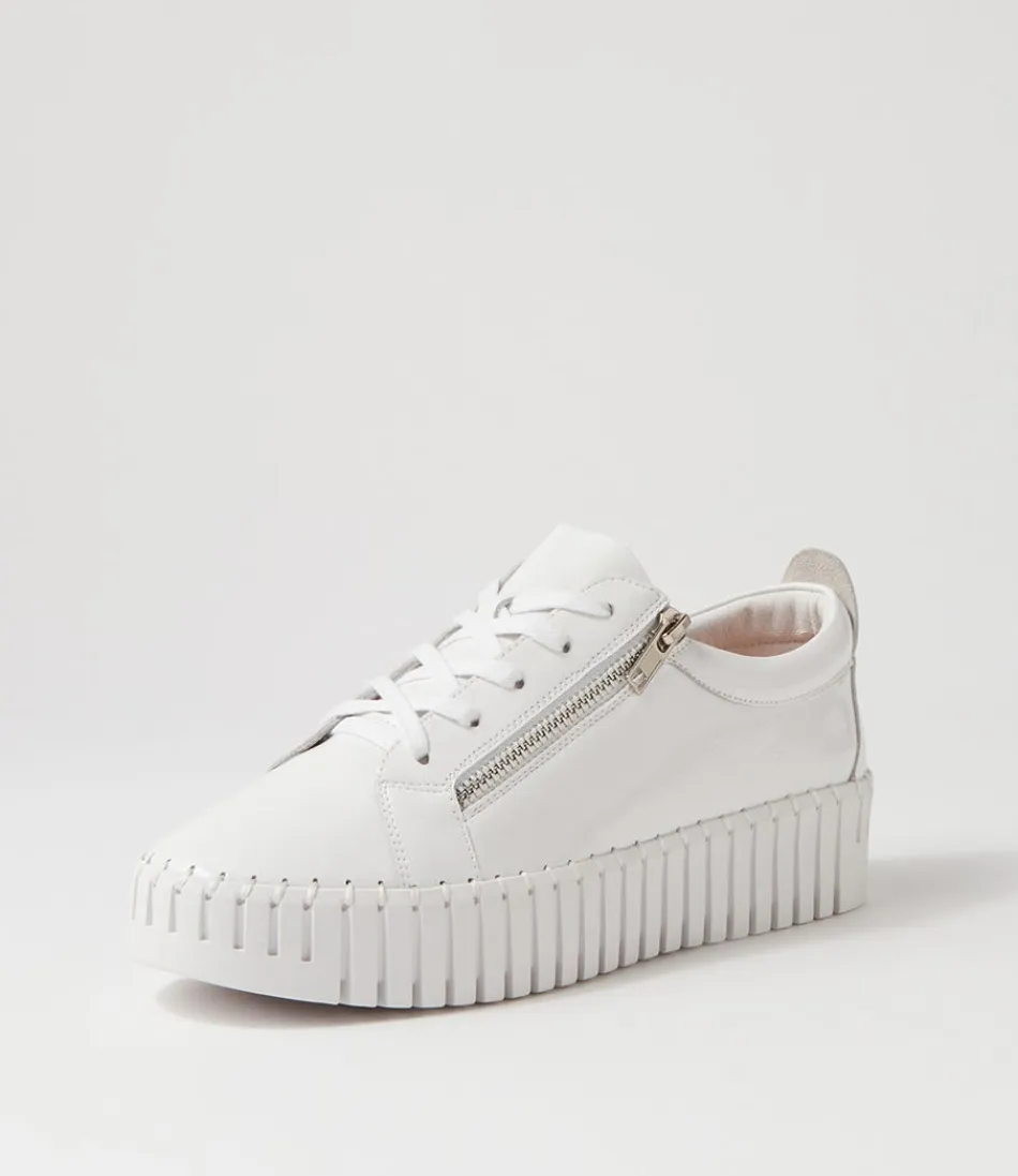 Women DJANGO & JULIETTE Sneakers<Bump White Patent Leather Sneakers