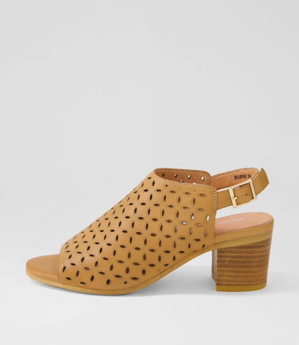 Women DJANGO & JULIETTE Heels<Burne Dark Tan Leather Sandals