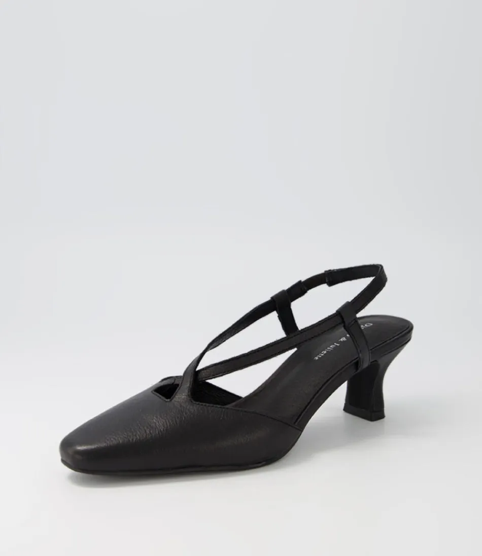 Women DJANGO & JULIETTE Heels<Cadman Black Leather Heels