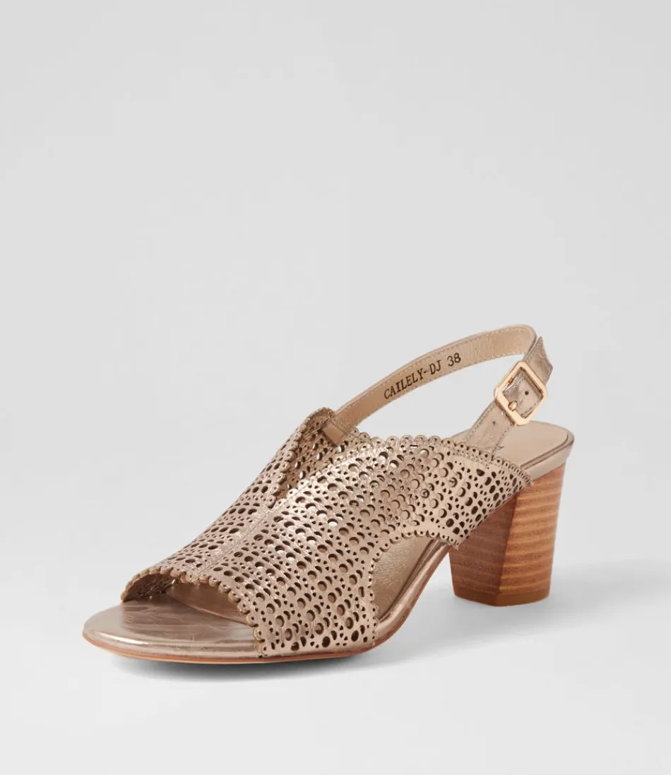 Women DJANGO & JULIETTE Heels<Cailely Champagne Shrunken Leather Sandals