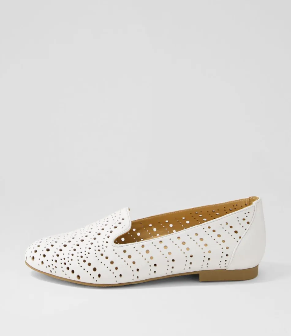 Women ZIERA Loafers<Calbert Xf White Leather Loafers