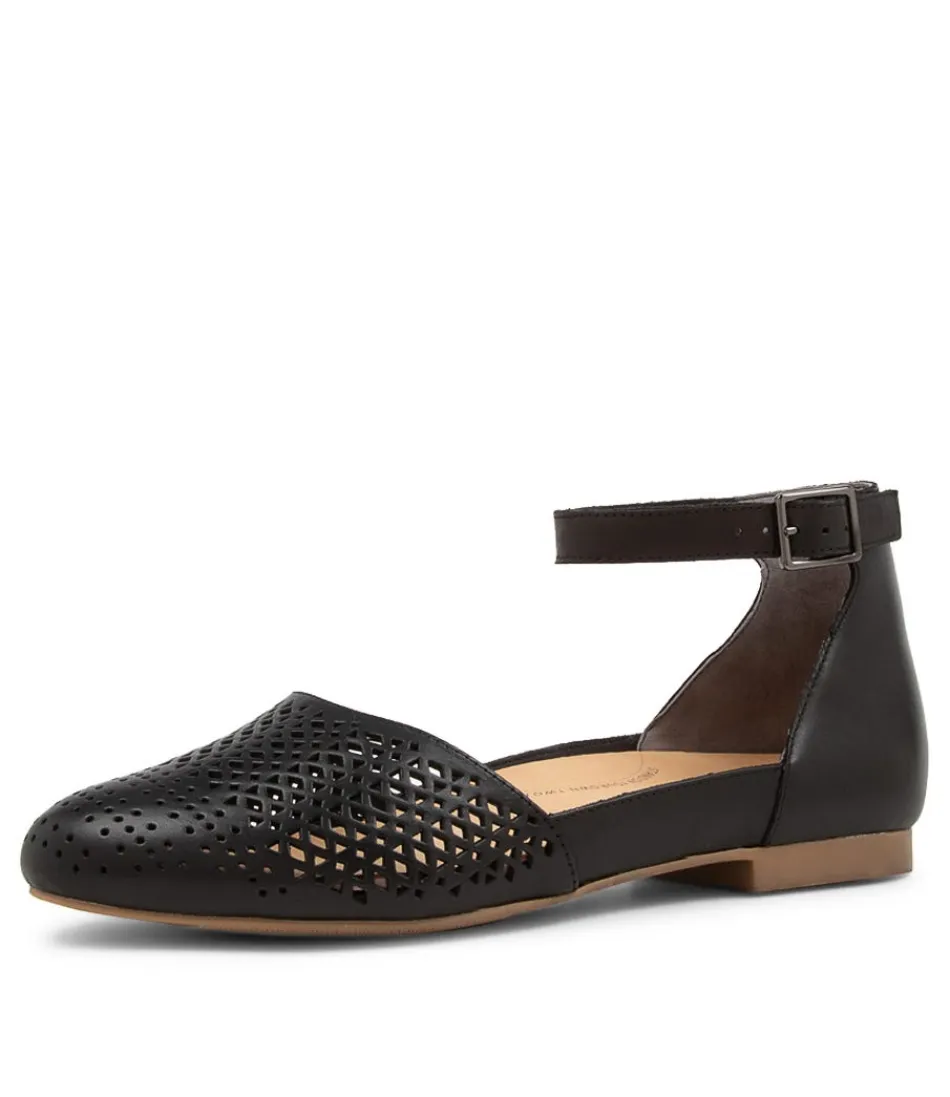 Women ZIERA Flats<Camay Xf Black Leather Flat Shoes