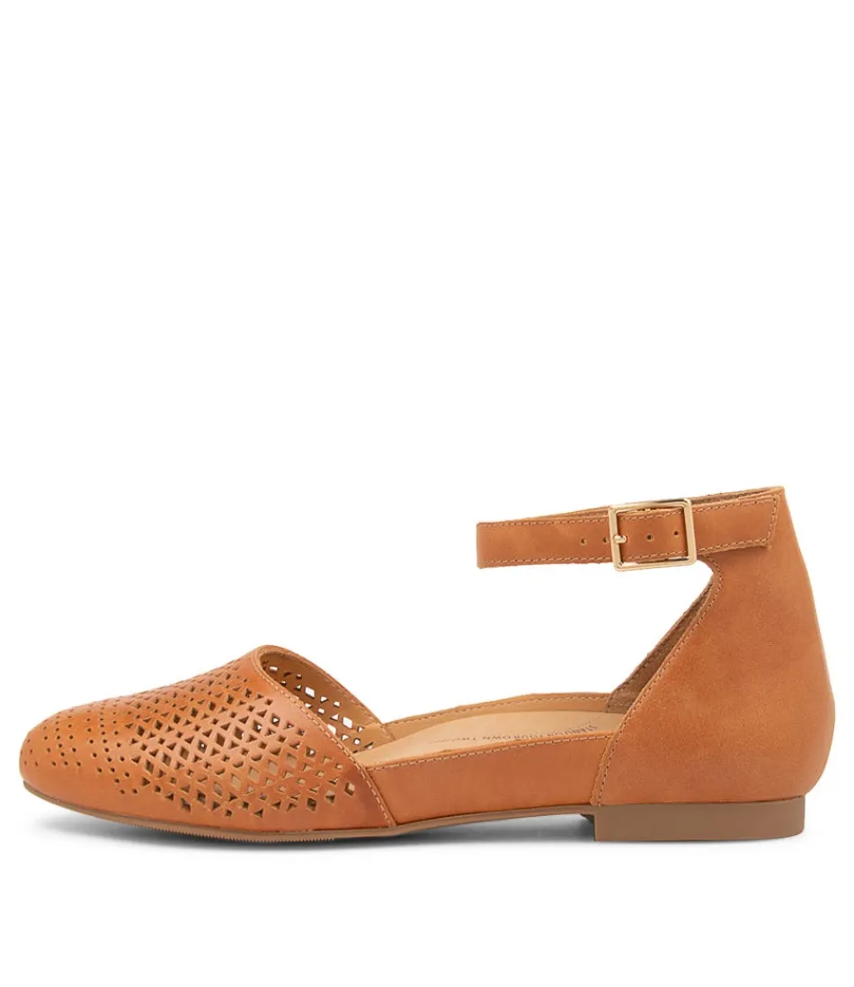 Women ZIERA Flats<Camay Xf Tan Leather Flat Shoes